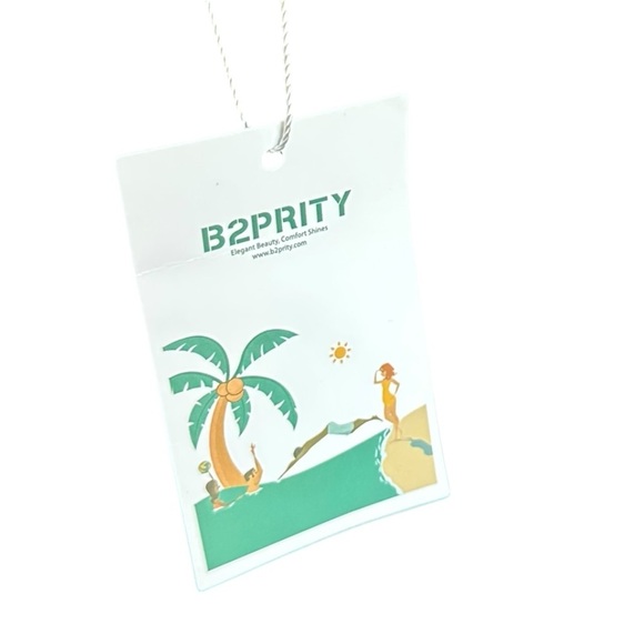 B2prity One-Piece Black Swim Dress Wrap Mesh Cutout – Size M NWT - Picture 12 of 13